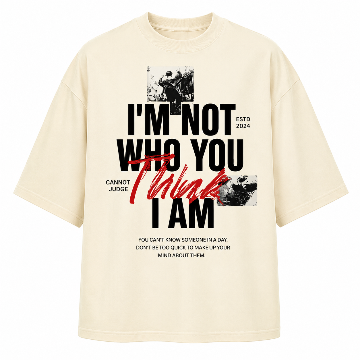 Think oversized unisex t-shirt