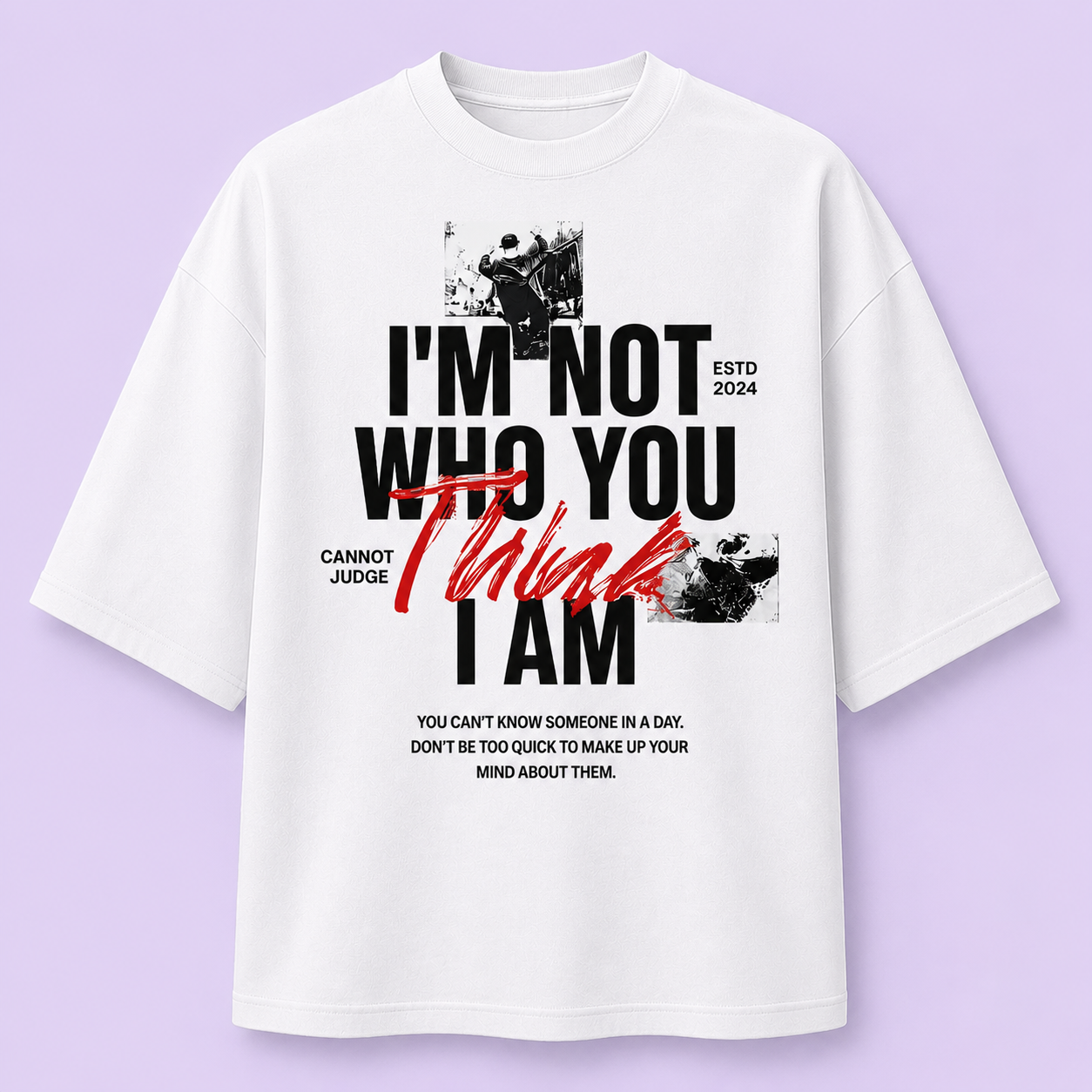 Think oversized unisex t-shirt