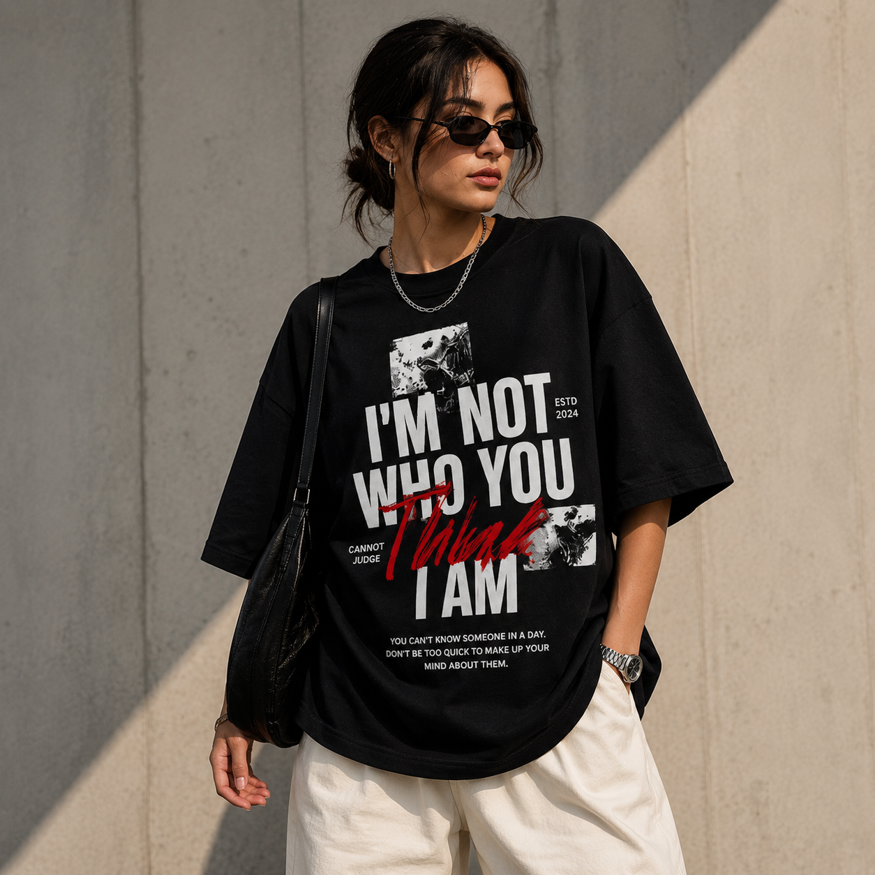 Think oversized unisex t-shirt
