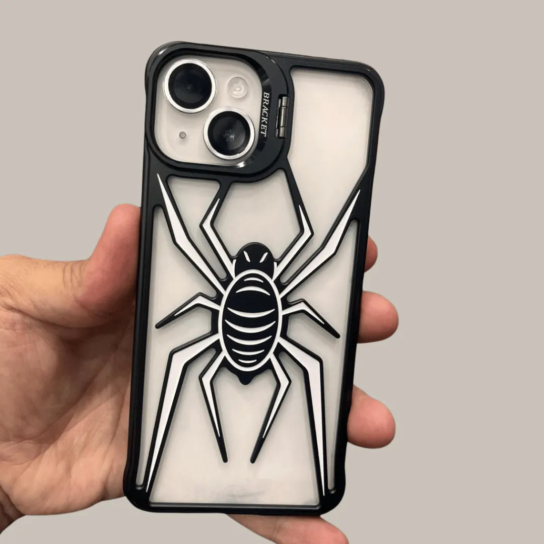 iPhone 13 Series Metal Spider Bumper Case with Stand