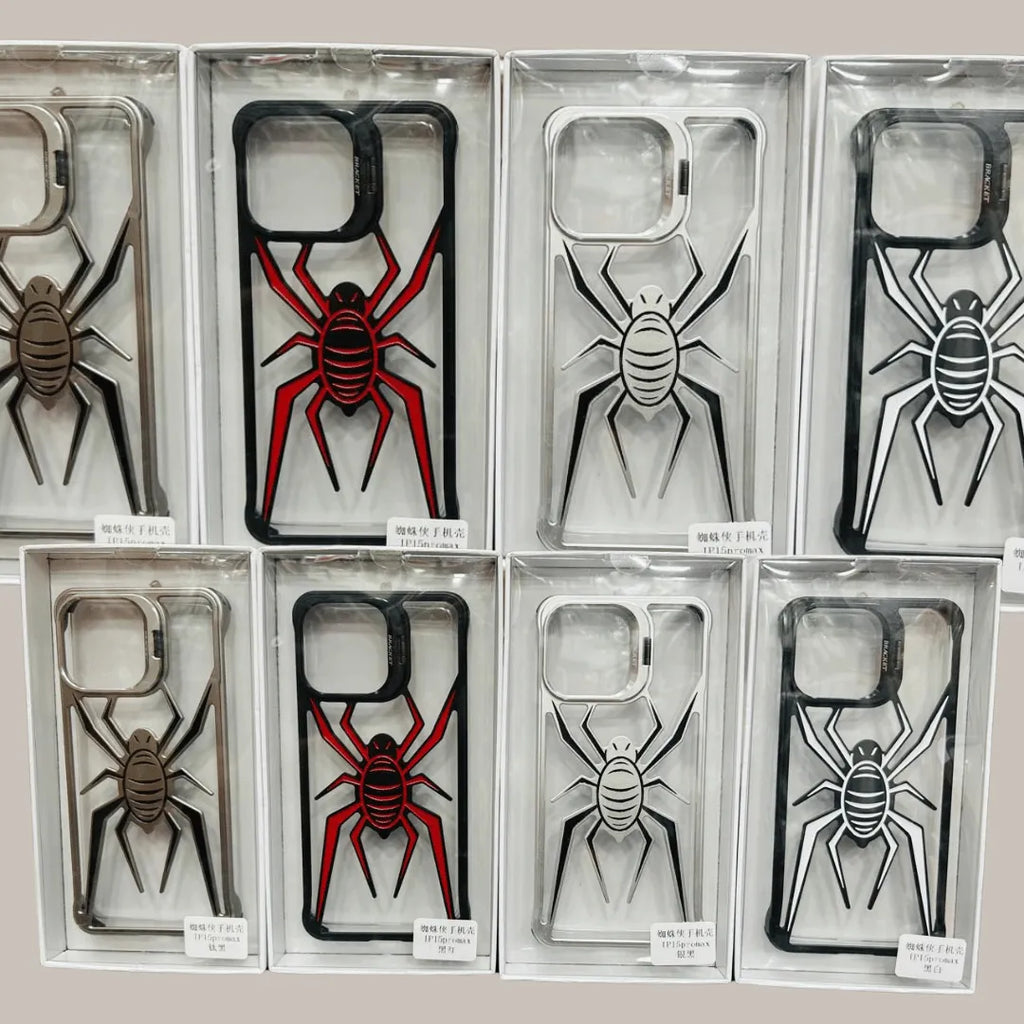 iPhone 13 Series Metal Spider Bumper Case with Stand