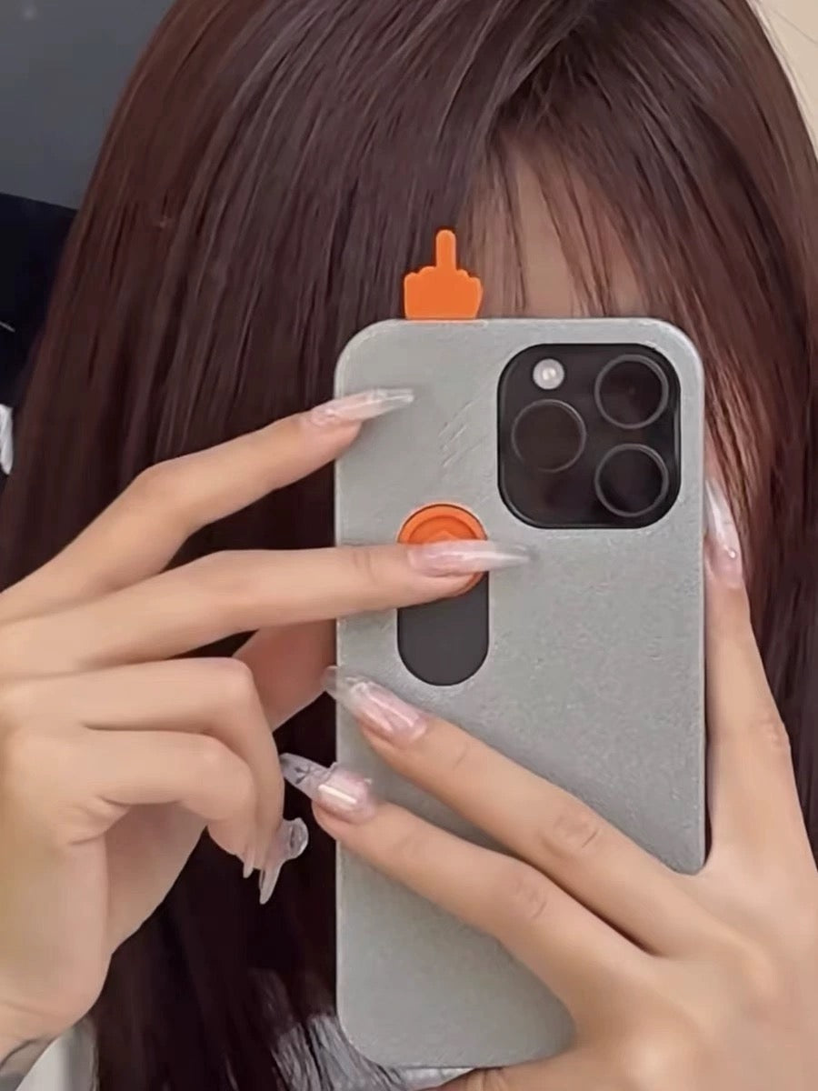 iPhone 13 Series 3D Printed Sliding Middle Finger Phone Case