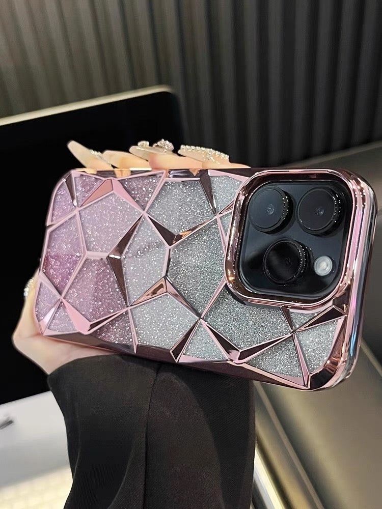iPhone 13 Series Glitter Three-Dimensional Diamond Mobile Phone Case