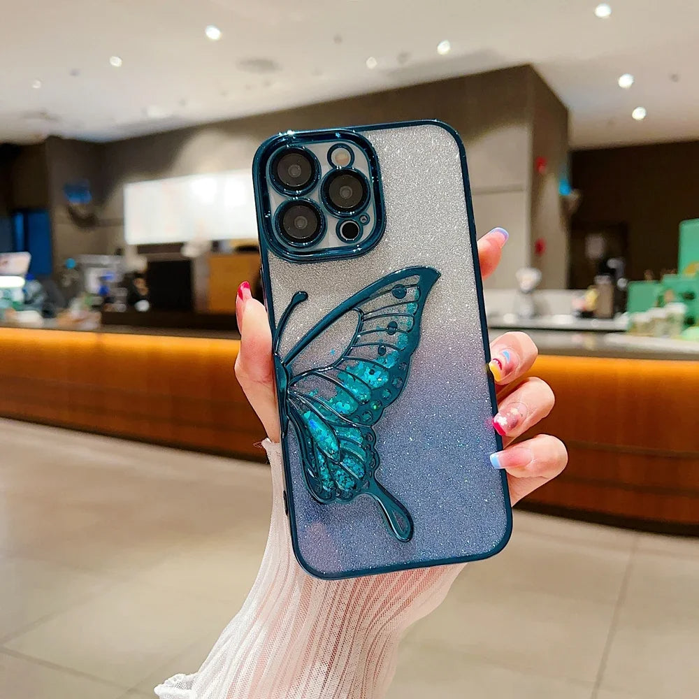 iPhone 12 Series Luxury 3D Glitter Butterfly Cute Case