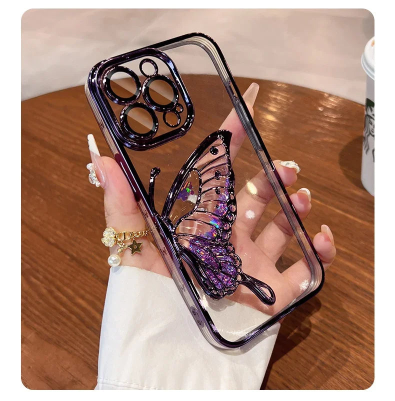 iPhone 13 Series Luxury 3D Glitter Butterfly Cute Case