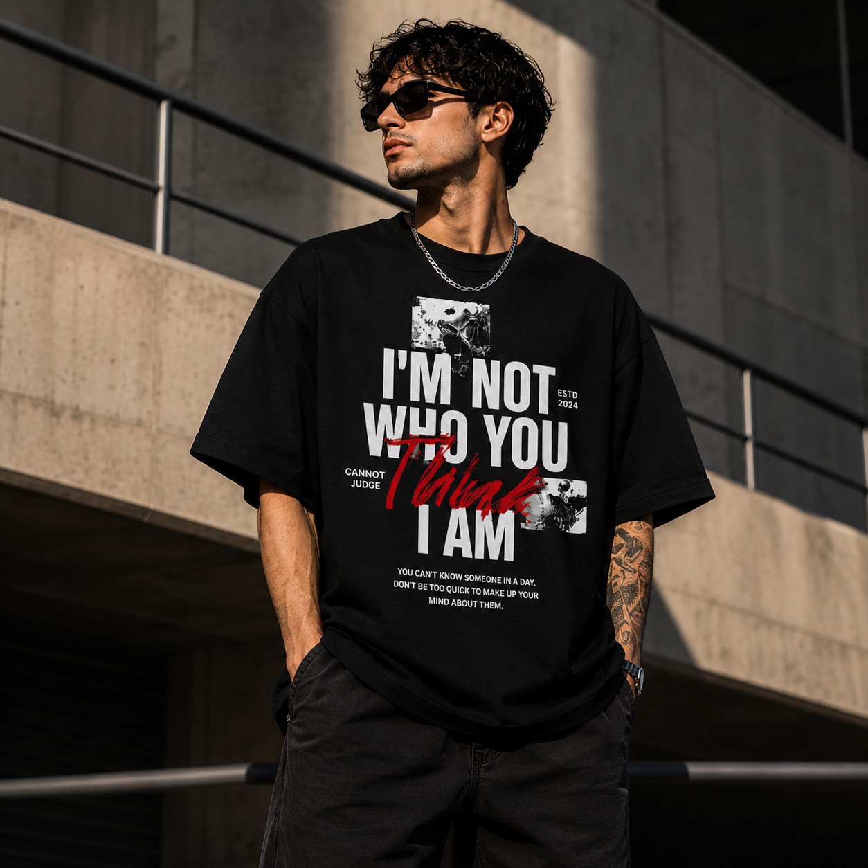 Think oversized unisex t-shirt