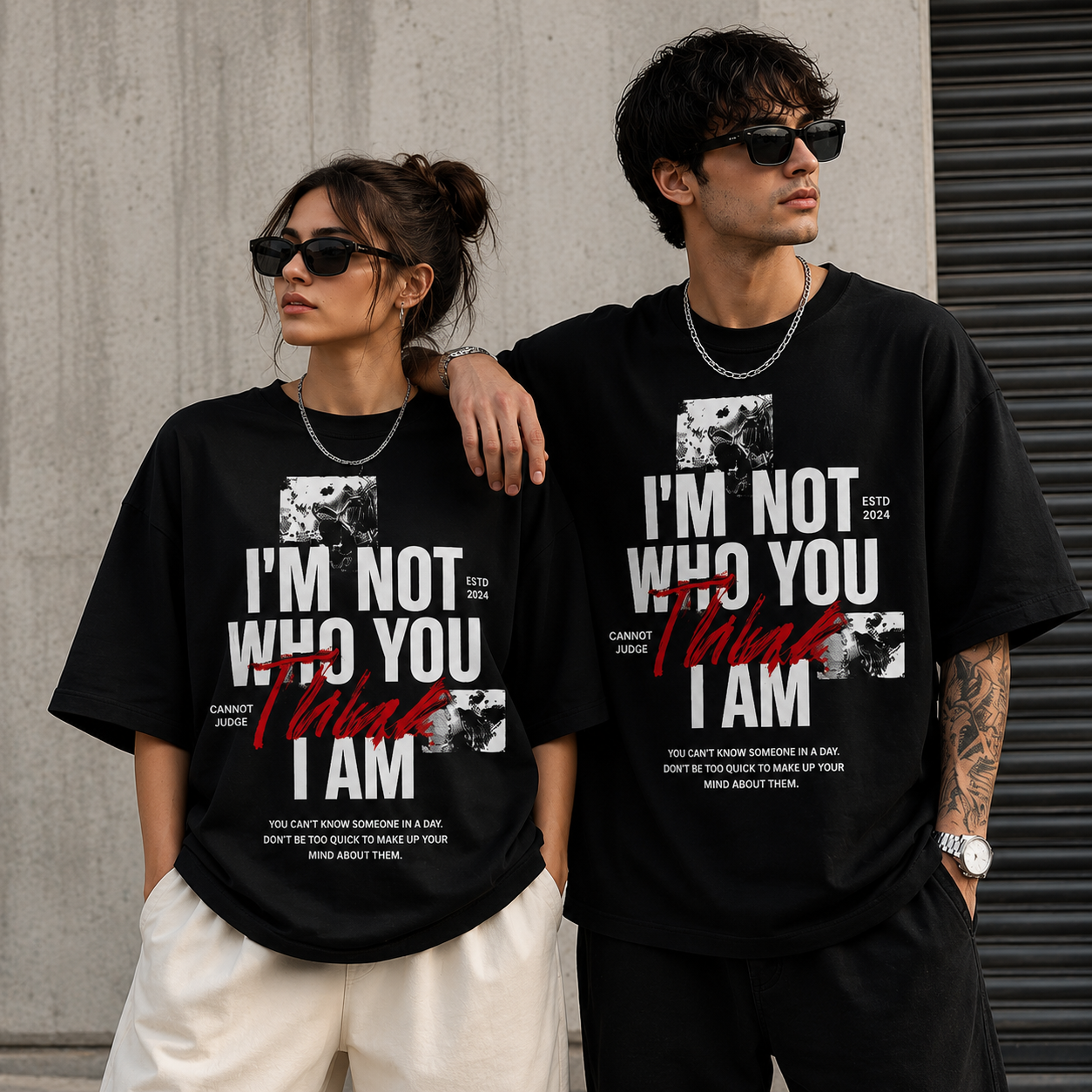 Think oversized unisex t-shirt